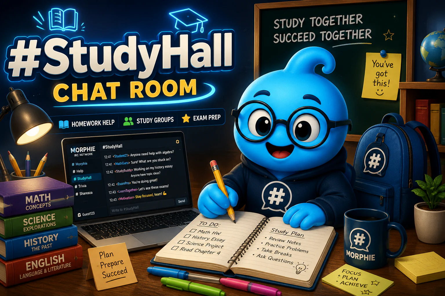 StudyHall chat room on Morphie