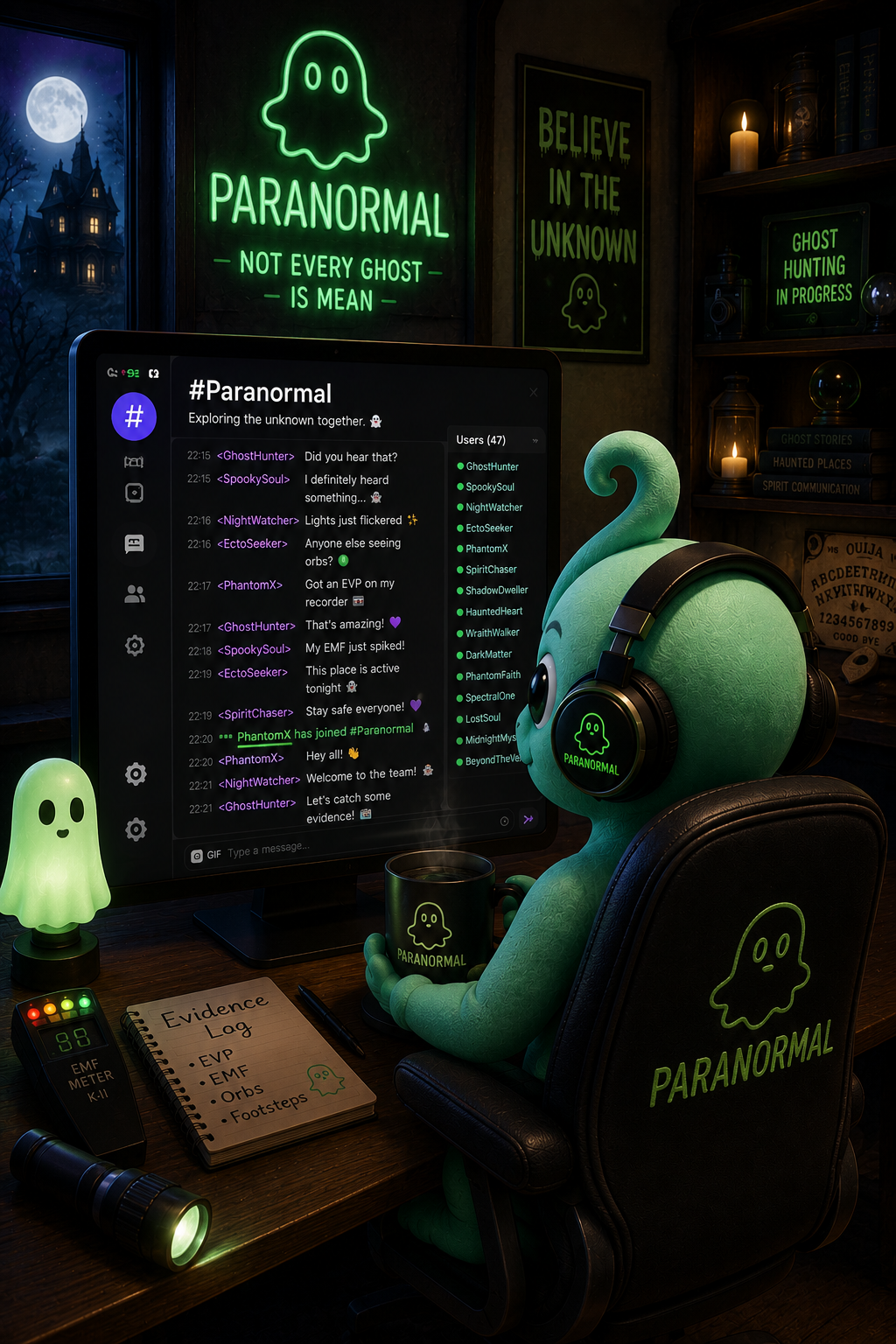 Morphling representing the Paranormal chat room
