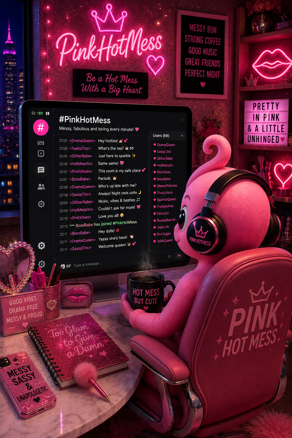 Morphling representing the PinkHotMess chat room