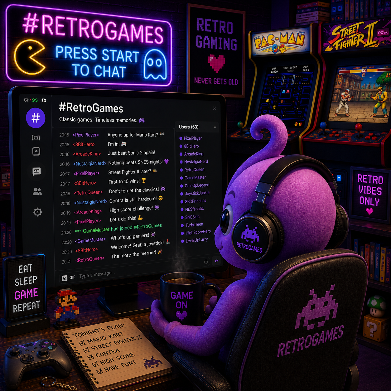 Morphling representing the RetroGames chat room